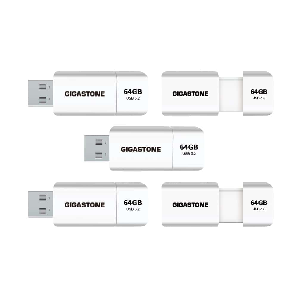 Memoria USB Gigastone Z60 64GB Paquete de 5, USB 3.2 Gen1,