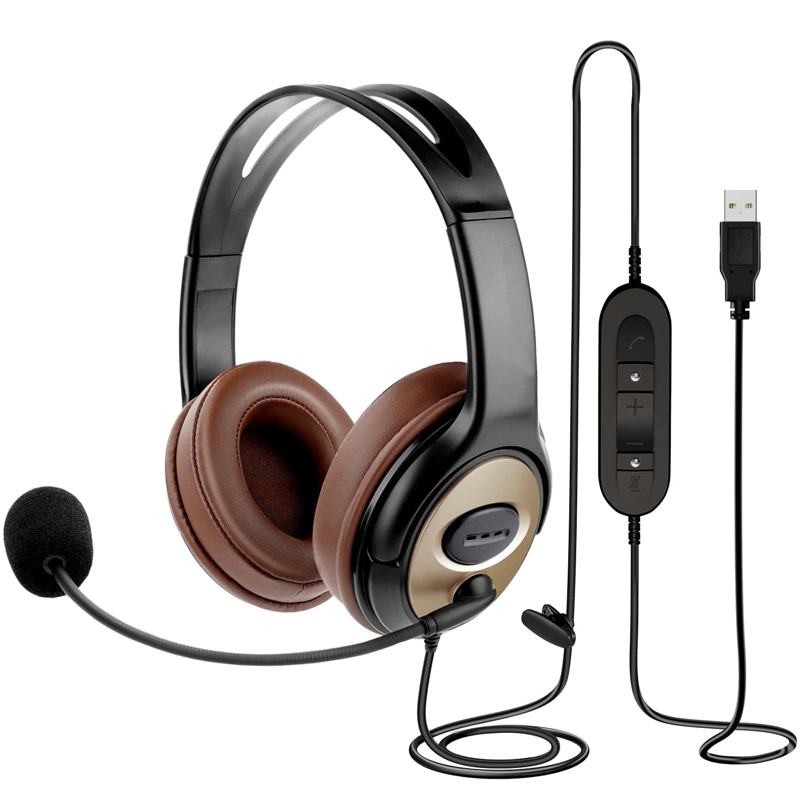 Diadema USB con cancelación de ruido de emaiker con