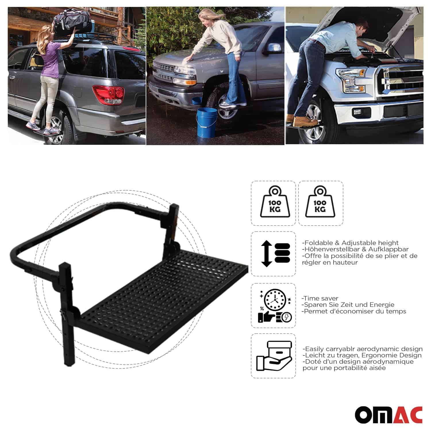 Plataforma Ajustable para Peldaño de Rueda de Neumático - Image 4