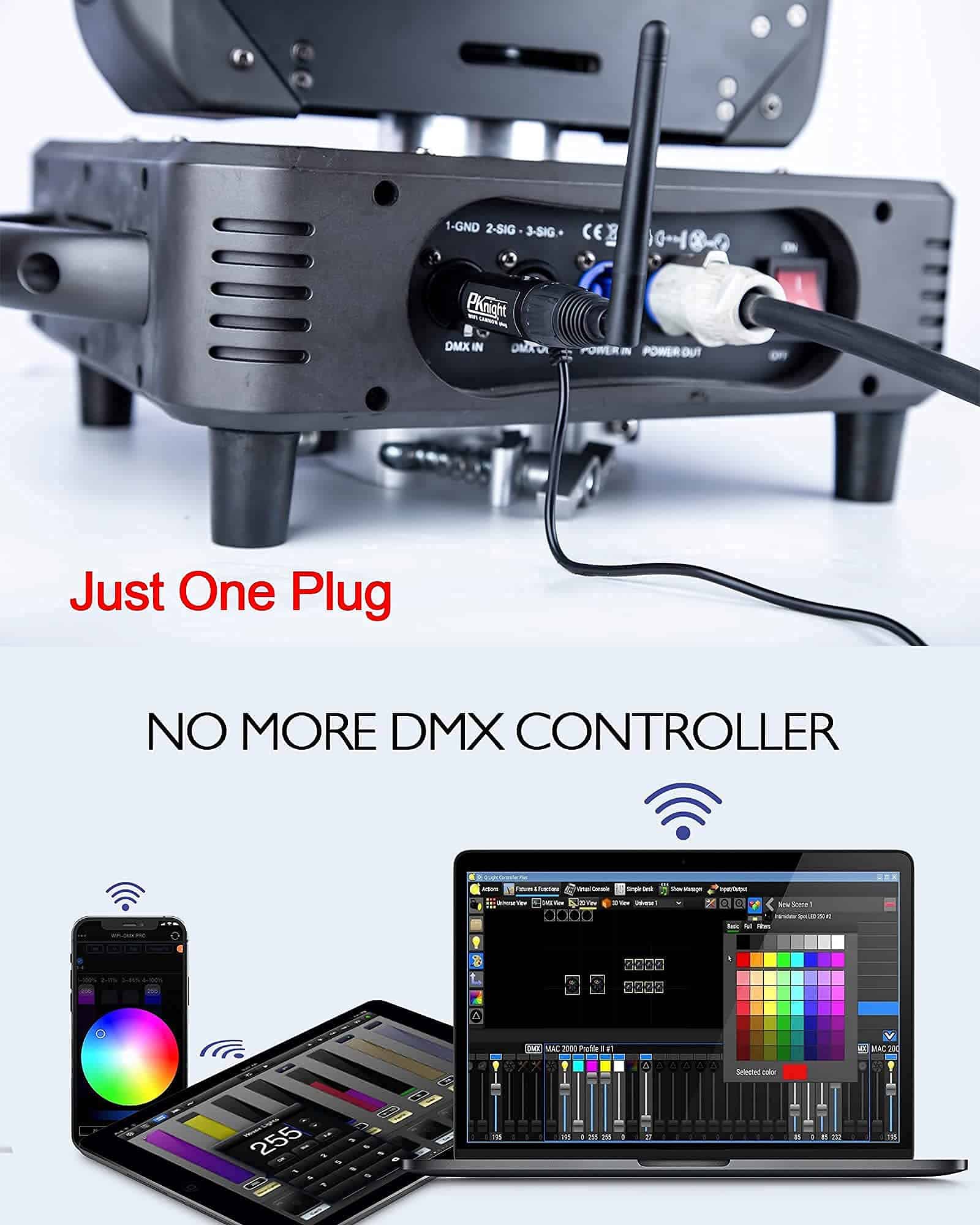 2.4G Wireless WiFi DMX EasyNode Plug Mini Size con - Image 7