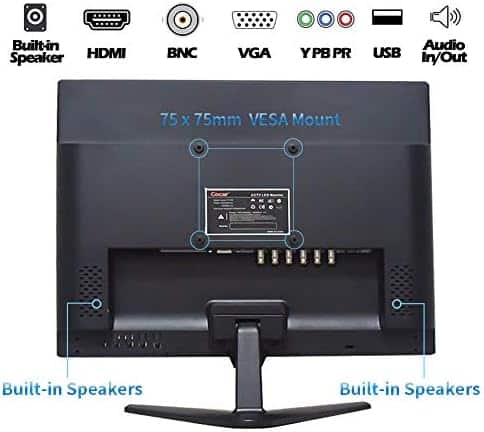 Monitor de Seguridad Cocar 18.5" 16:9 para Camera STB -Negro - Image 3