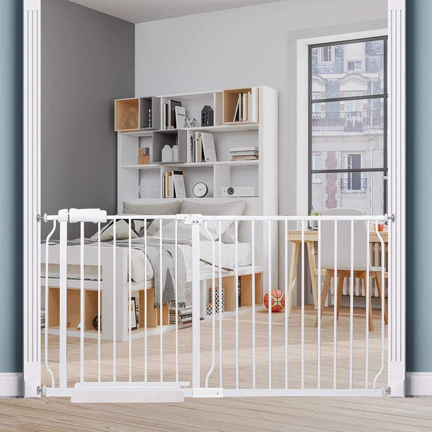 HOOOEN Puerta de Seguridad Extra Ancha para Bebés y