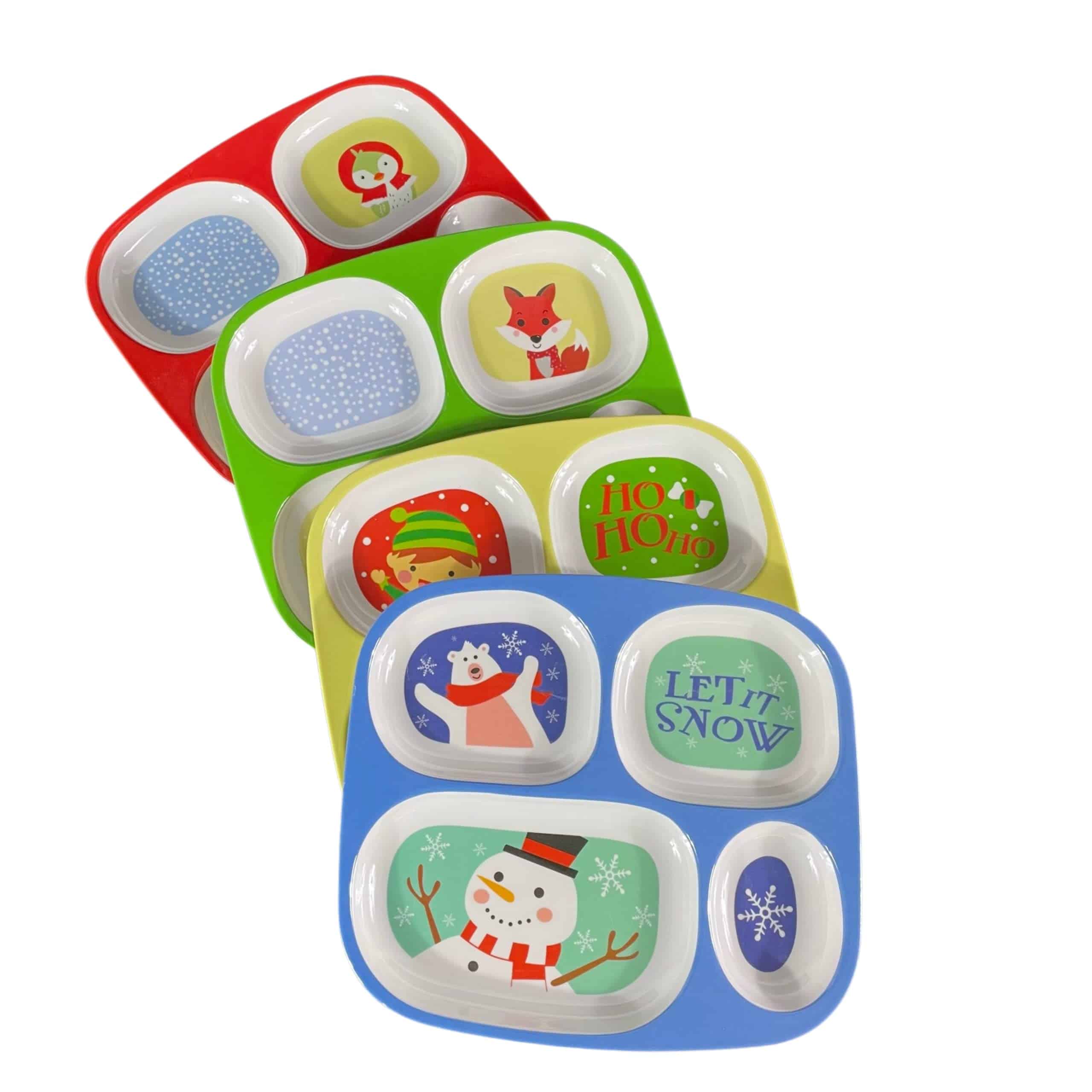 Platos Divididos de Navidad 4E's Novelty Para Niños (Set de - Image 3