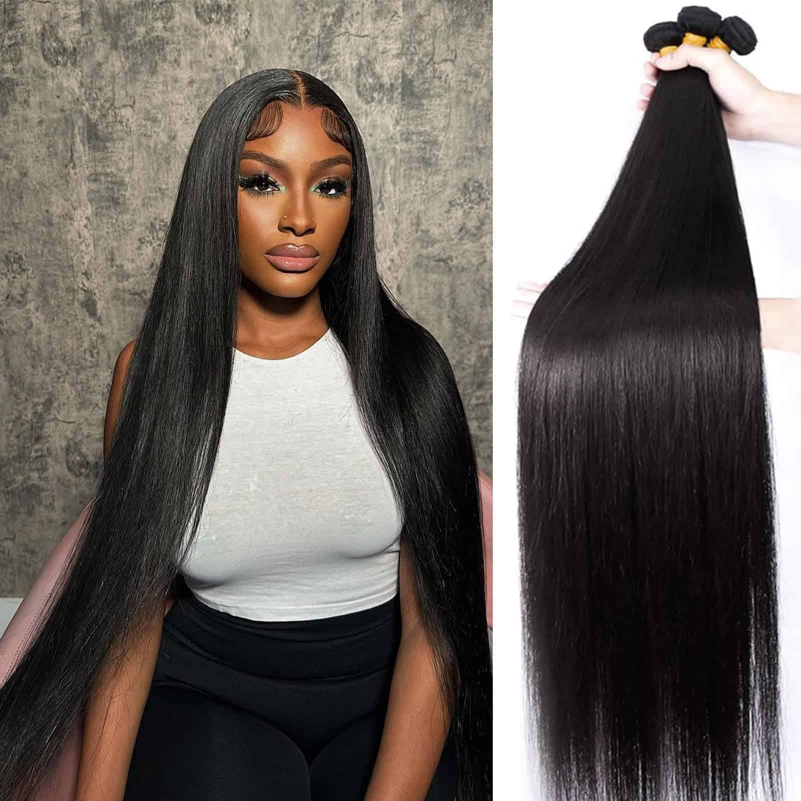 12A Paquetes de Cabello Humano Liso 26″ 28″ 30″ 300g