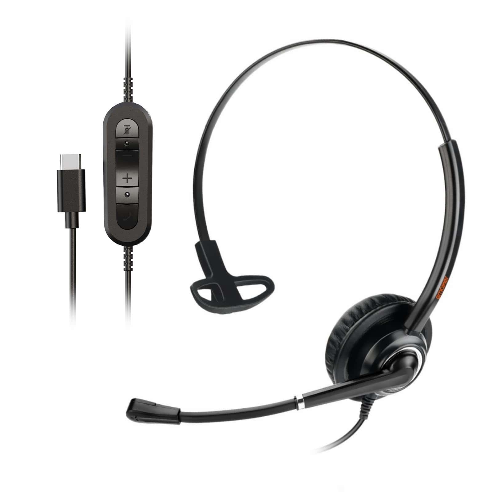 Audífono de un solo oído USB-C, Auricular con USB Tipo C y