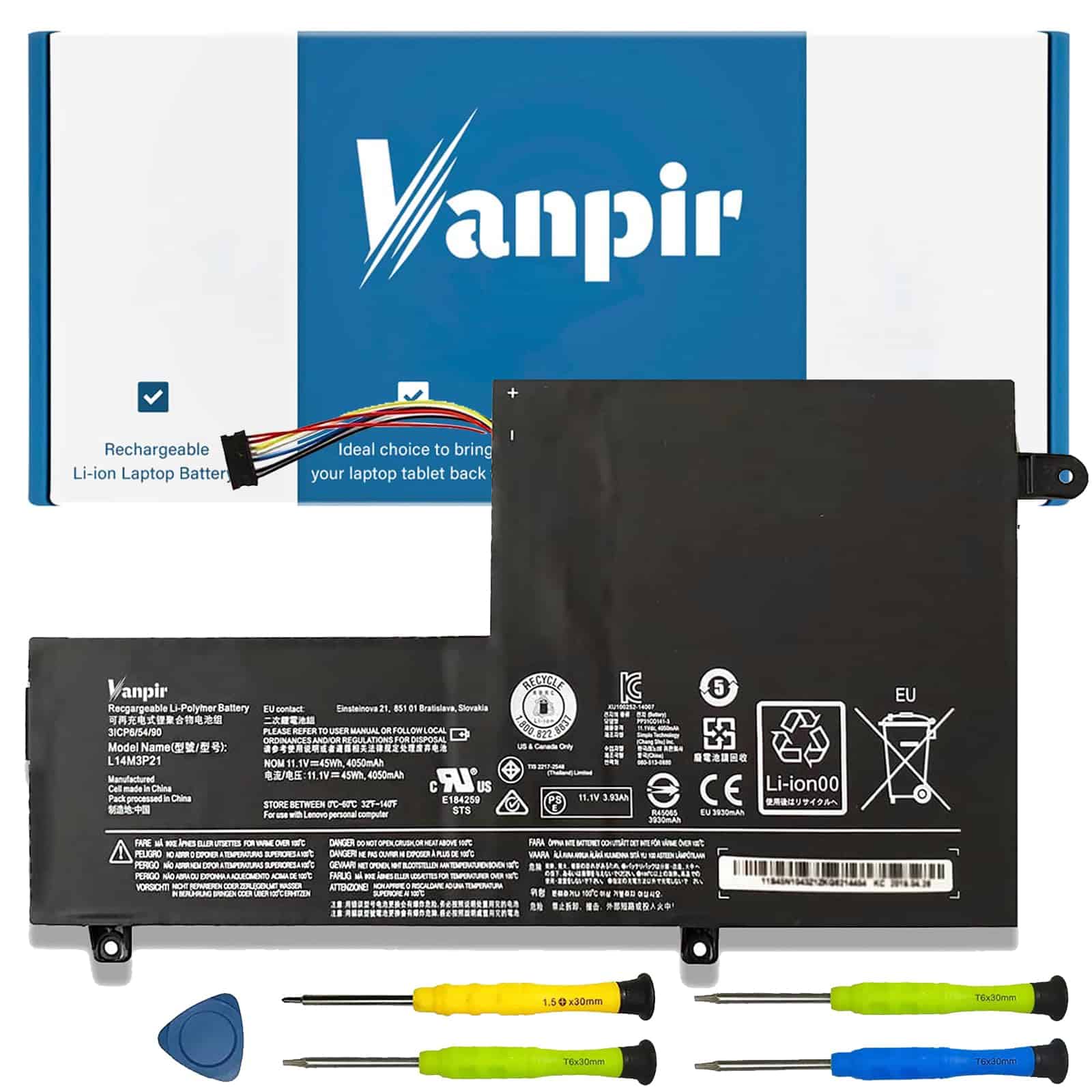 Batería de Portátil VANPIR L14M3P21 11.1V 45Wh 4050mAh