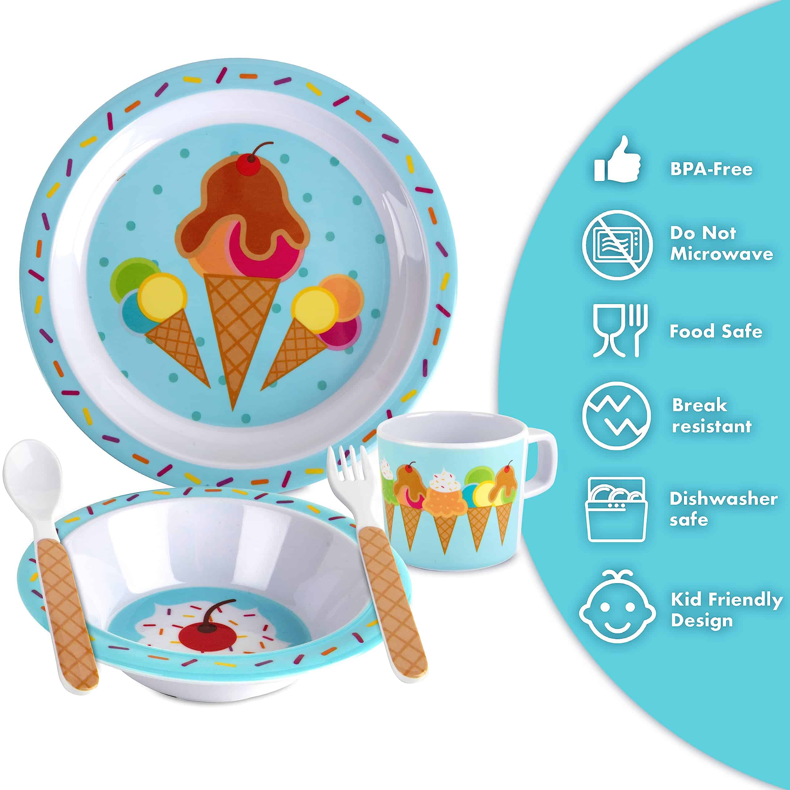 Set de 5 Piezas para la Hora de Comer para Bebés y Niños - - Image 5