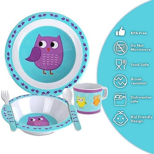 Set de Alimentación para Bebés de 5 Piezas - Incluye Plato, - Image 4
