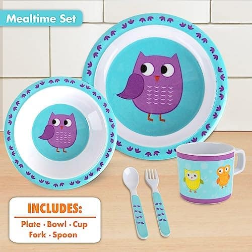 Set de Alimentación para Bebés de 5 Piezas - Incluye Plato, - Image 3