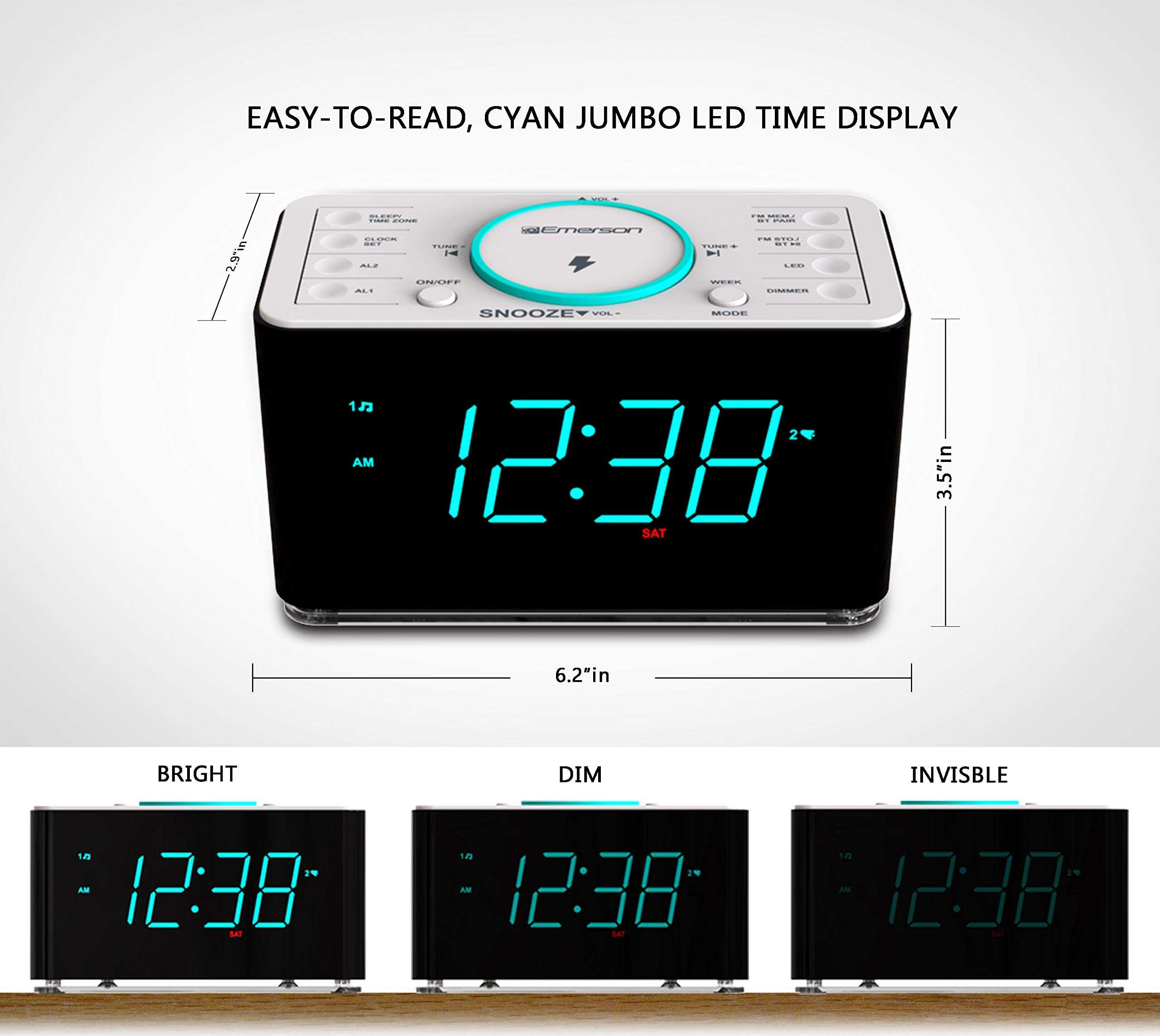 Reloj despertador inteligente Emerson ER100401 Smartset de - Image 7