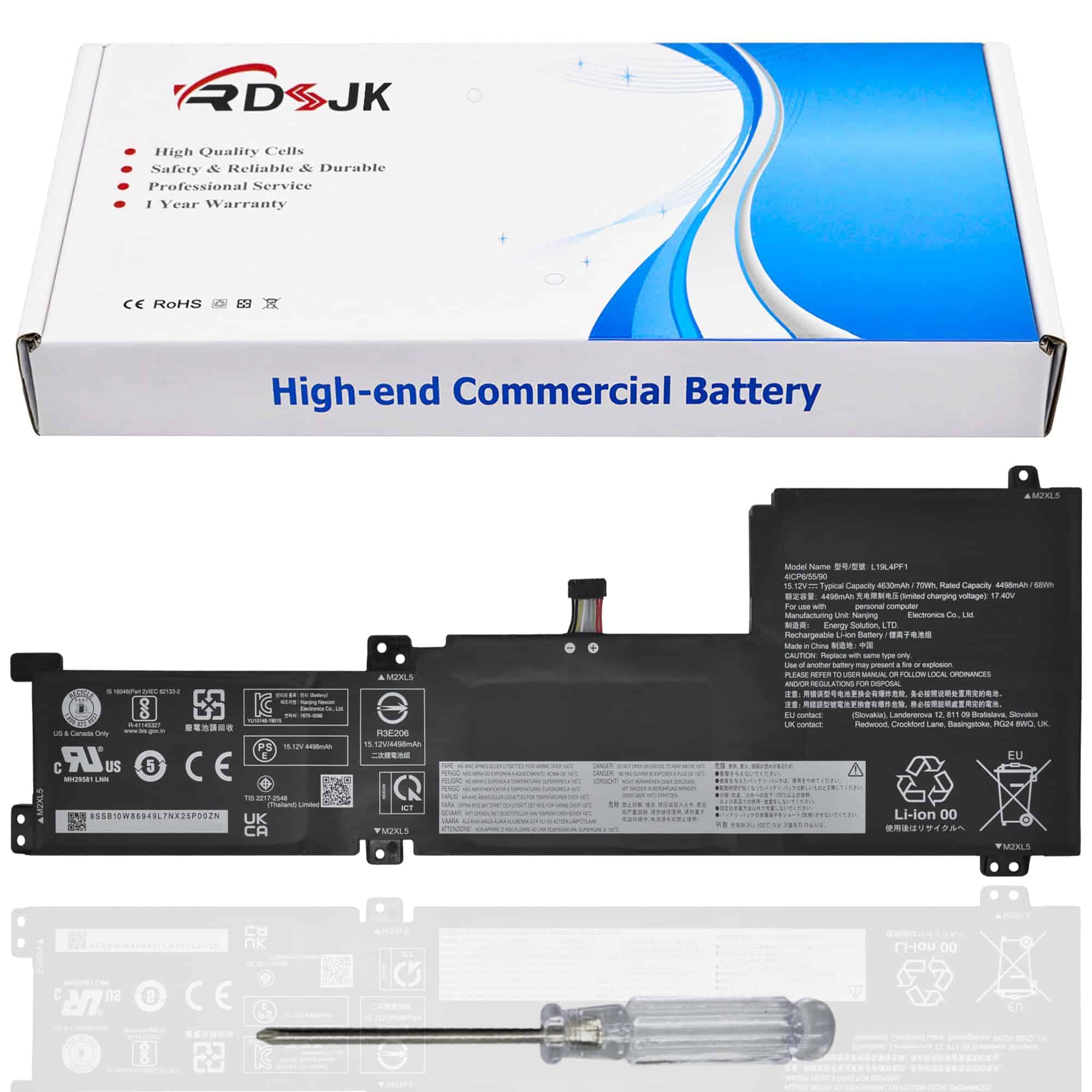 Batería para Laptop L19L4PF1 L19M4PF1 L19C4PF1 para Lenovo