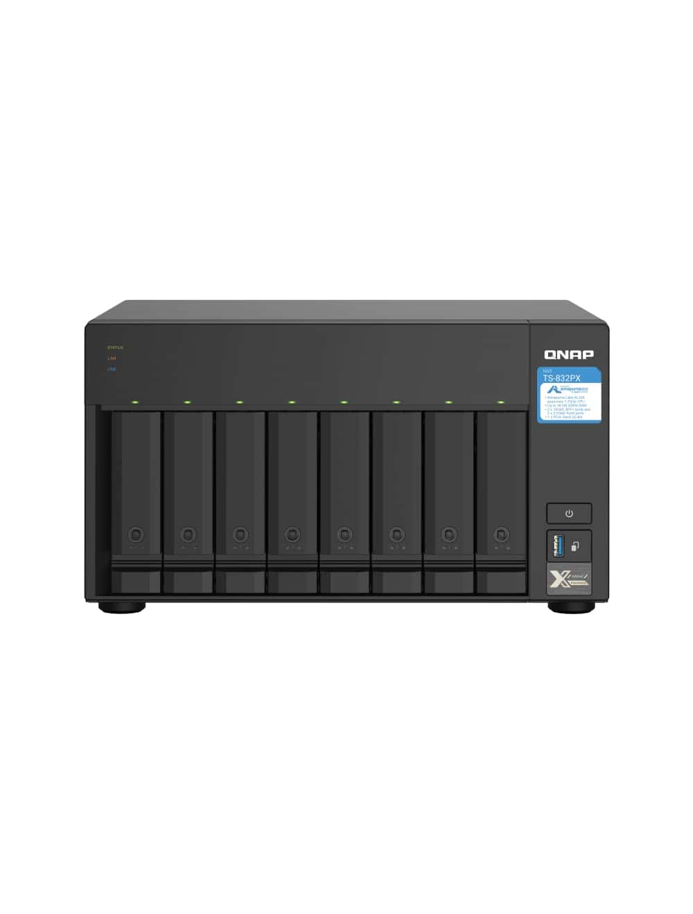QNAP TS-832PX-4G 8 Bahías de Gran Capacidad NAS con 10GbE