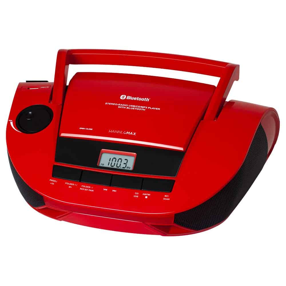 Boombox portátil HANNLOMAX HX-328CD con radio AM/FM,