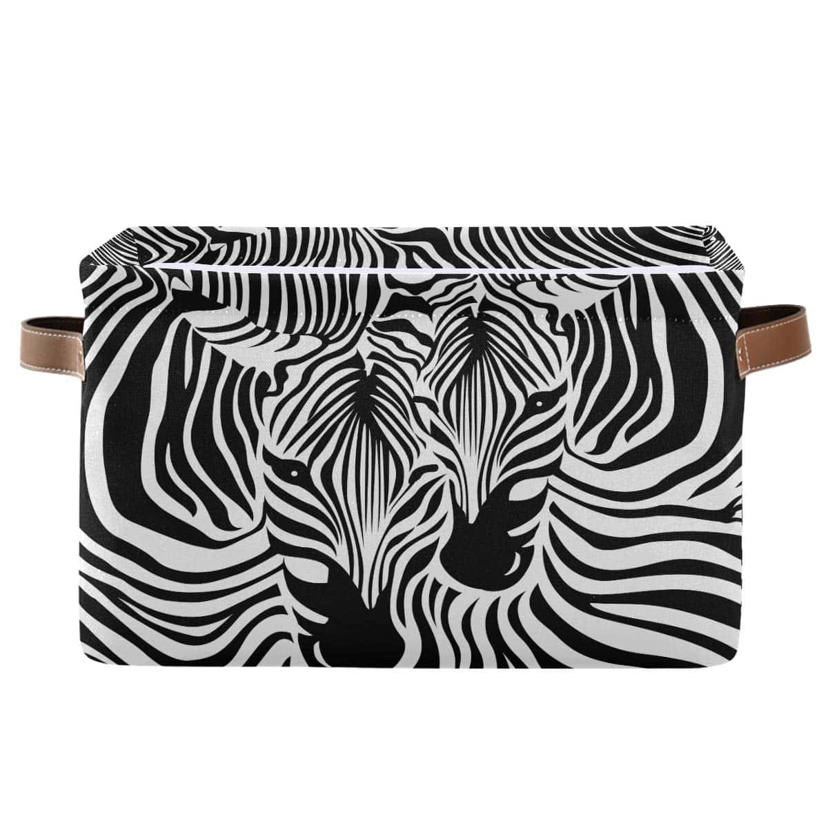 Cesta de Almacenamiento Cubo Animal Estampado Cebra Grande