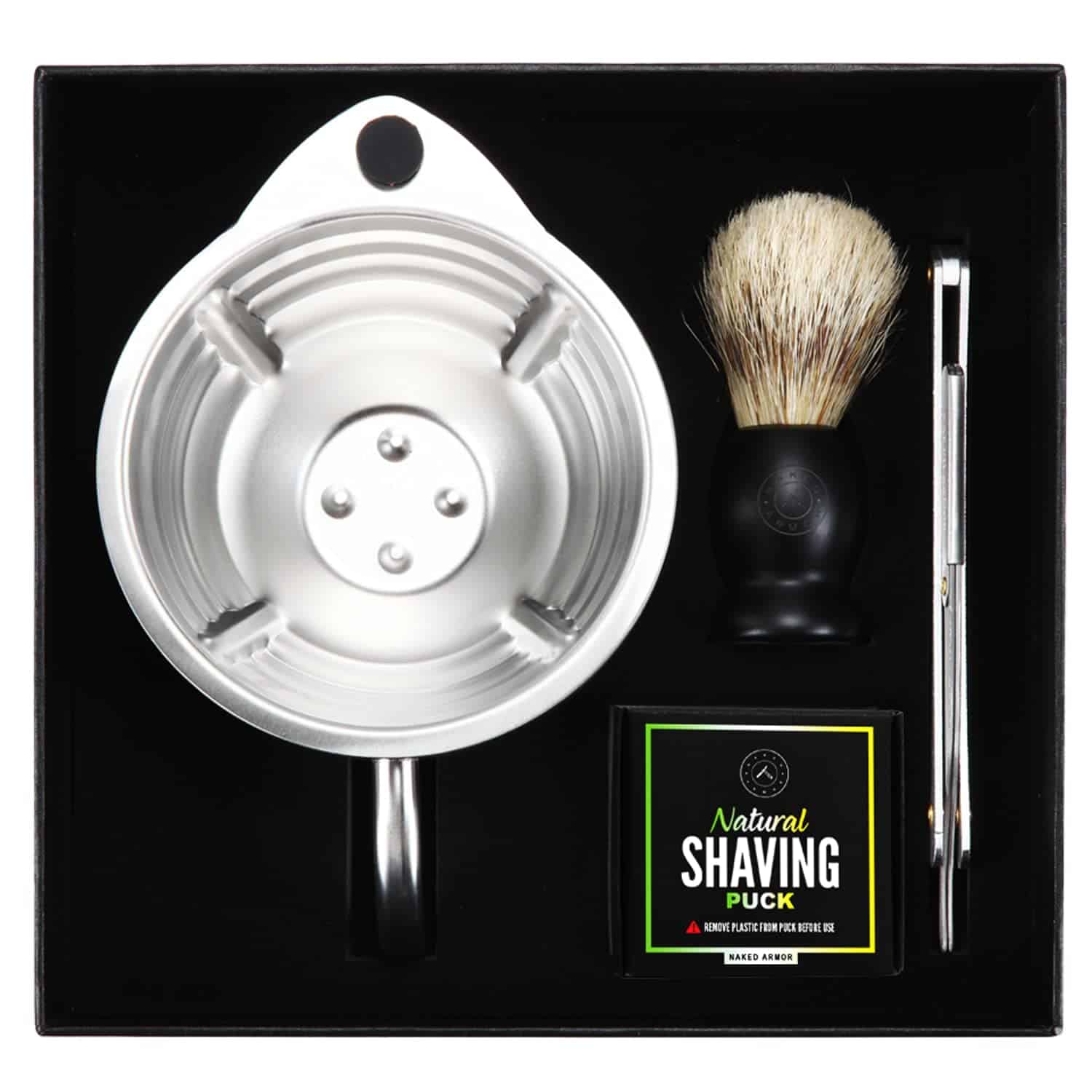 Kit de Tazón de Afeitado Silver Fox - Bowl con Shavette,