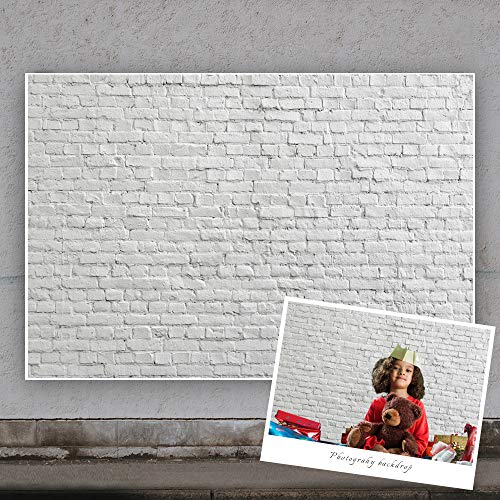 Fondo de pared de ladrillo blanco rústico, Yeele 8x6ft - Imagen 4