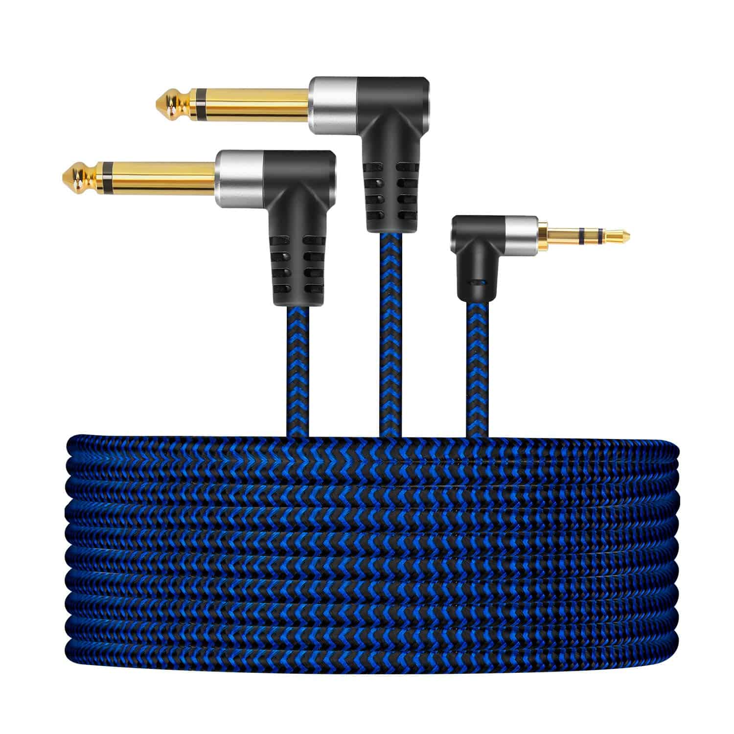 Cable Divisor LDKCOK 3.5mm 1/8″ TRS a Dual 6.35mm 1/4″ TS