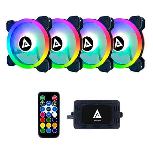 Abanico para PC APEVIA TL4-RGB 120mm 4 Piezas -Arcoiris