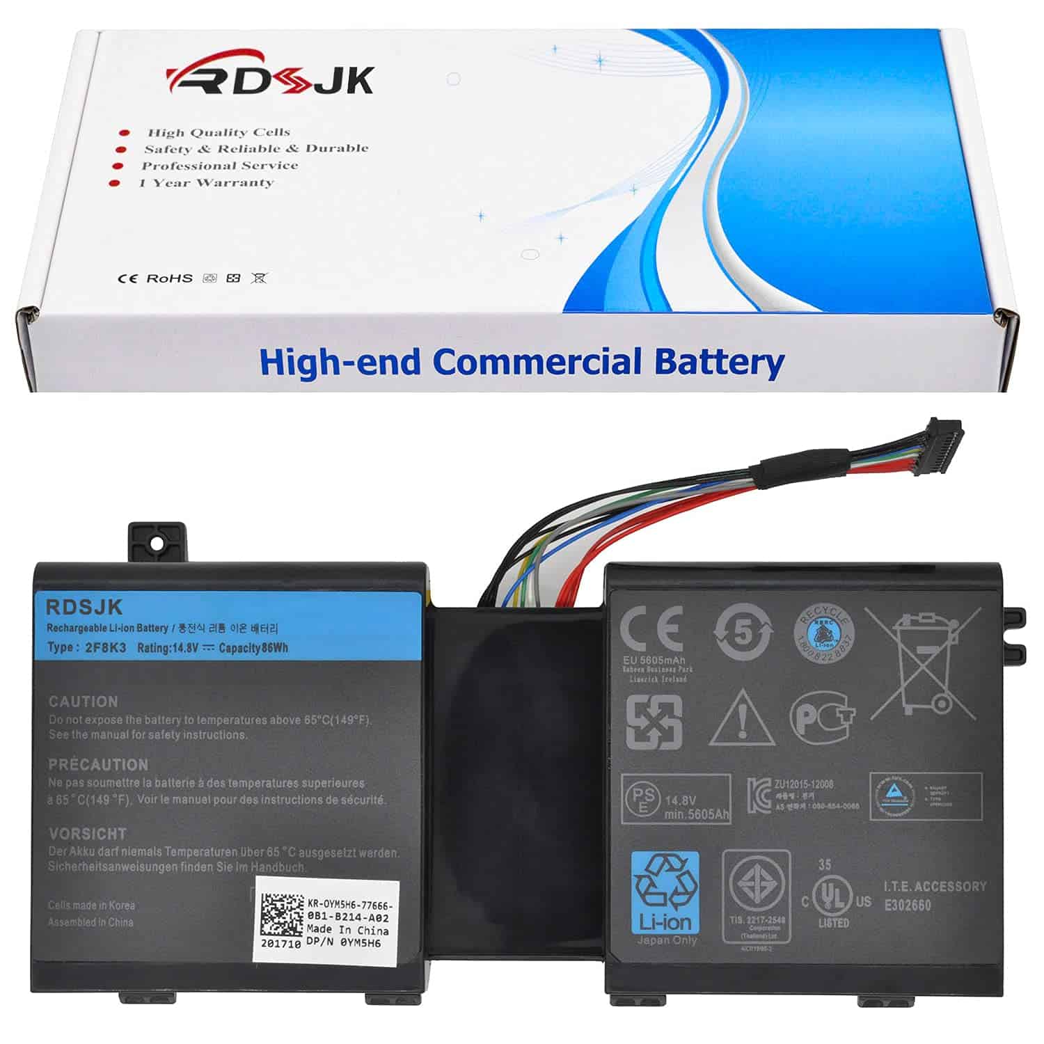 Batería Para Laptop 2f8k3 M18x Para Dell Alienware 17 R1