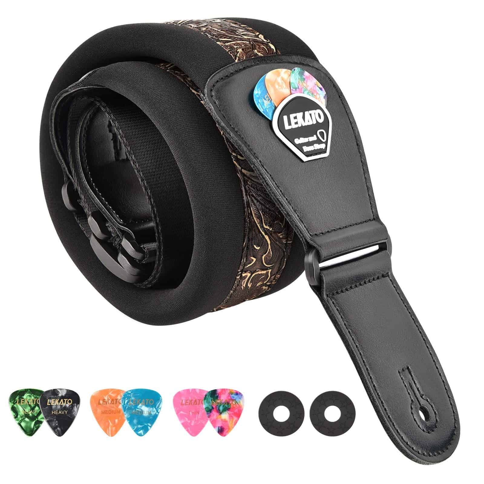 Correa de Guitarra para Bajo LEKATO para Guitarra Eléctrica