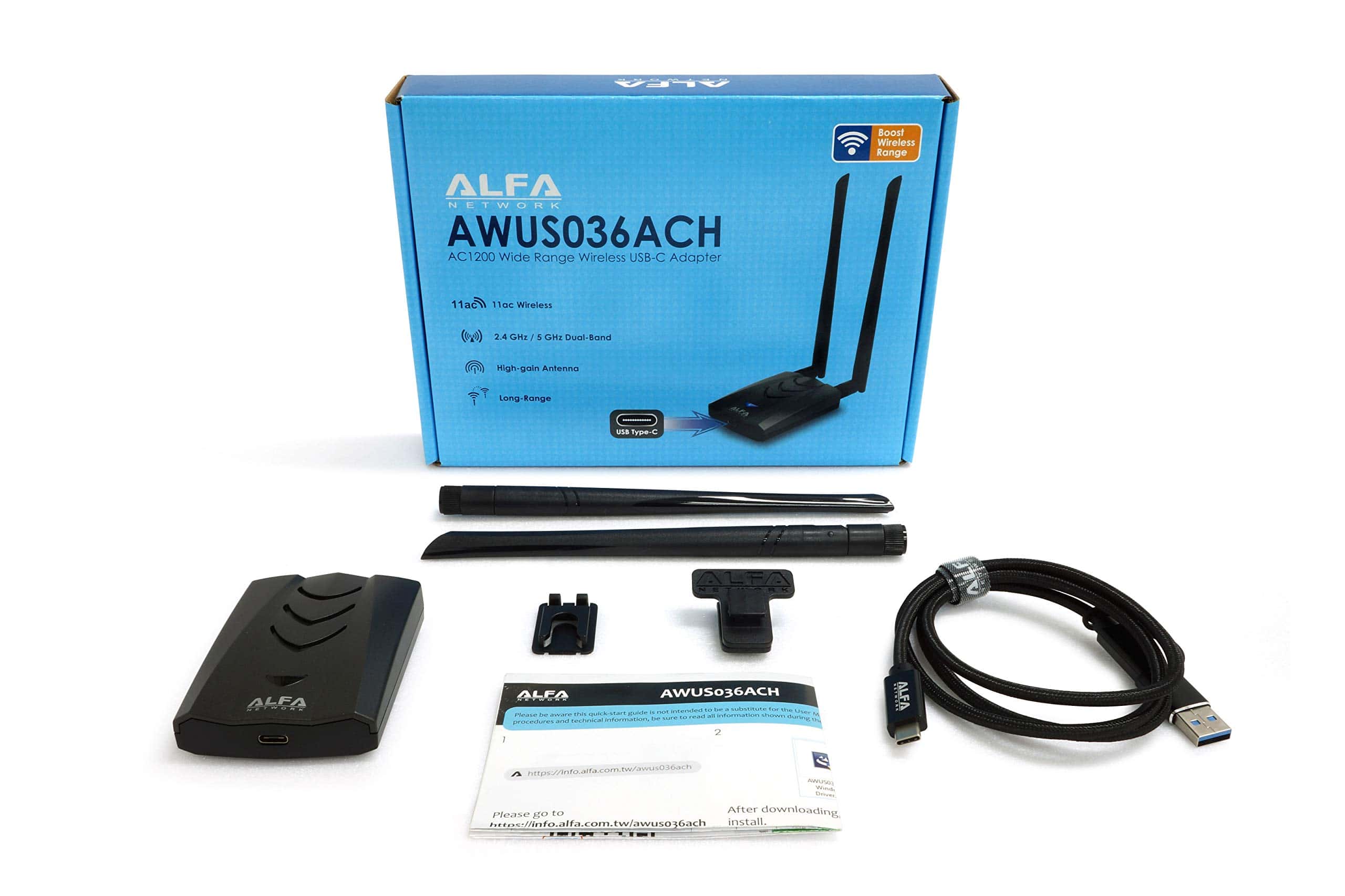 ?Nuevo Adaptador de Wi-Fi USB Tipo-C ALFA AWUS036ACH de - Imagen 4