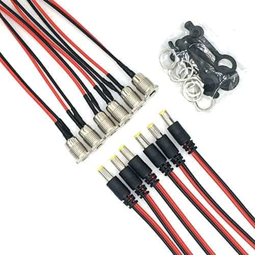 Adaptador Ikelyonewy 6 Pzs Conector 5,5 x 2,1 mm -Rojo