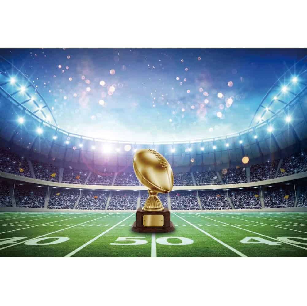 Haoyiyi 10x8ft American Football Field Backdrop Football