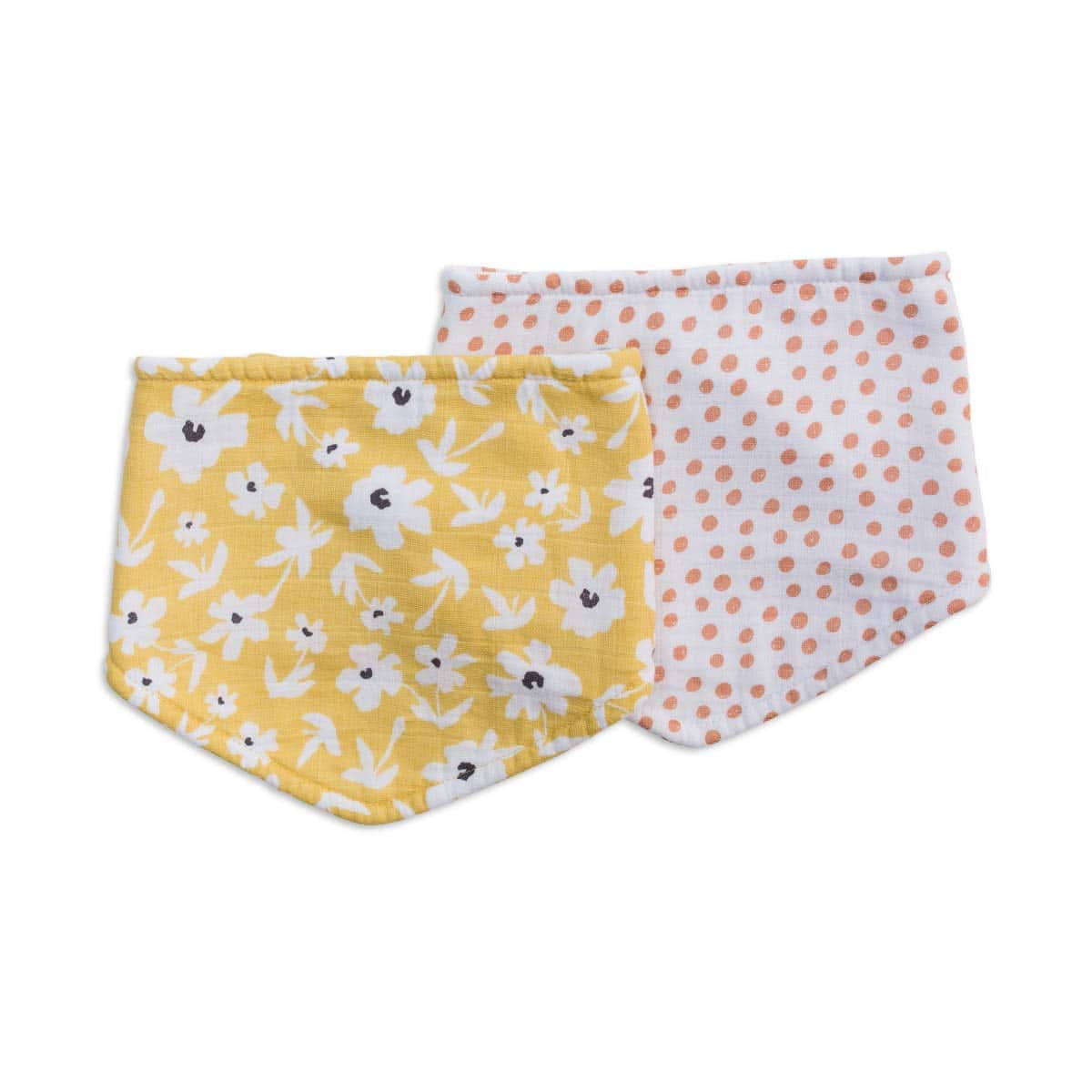 Lulujo Babero de Bebé de Algodón Suave, -Amarillo Flores Sil