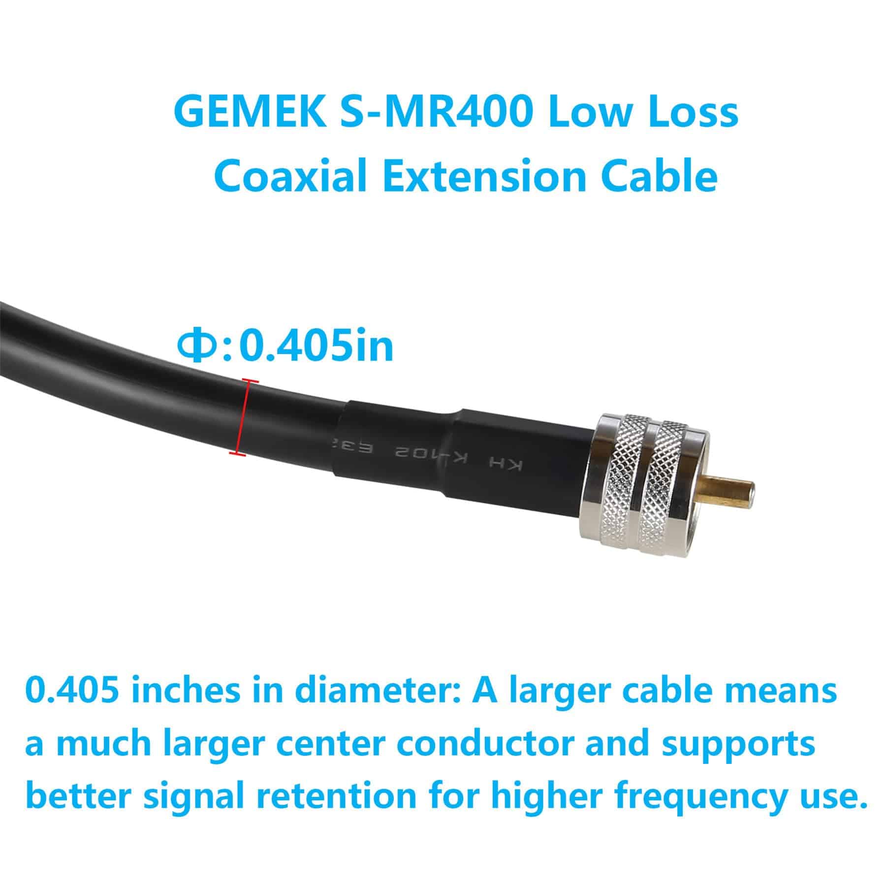 Cable de Extensión PL259 a PL259 de 11 Metros GEMEK, Baja - Imagen 7