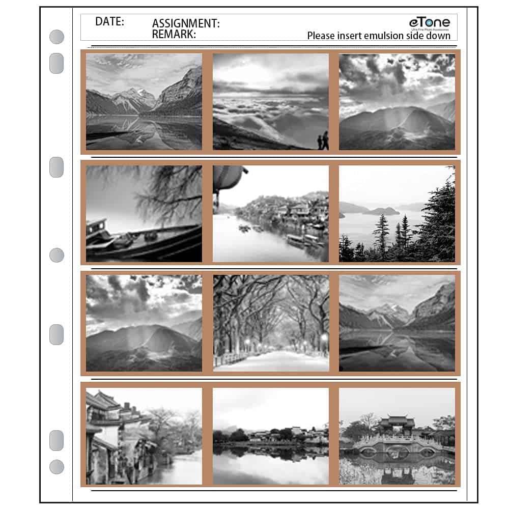 100x eTone Archival Storage Sheets 120 Negative Page