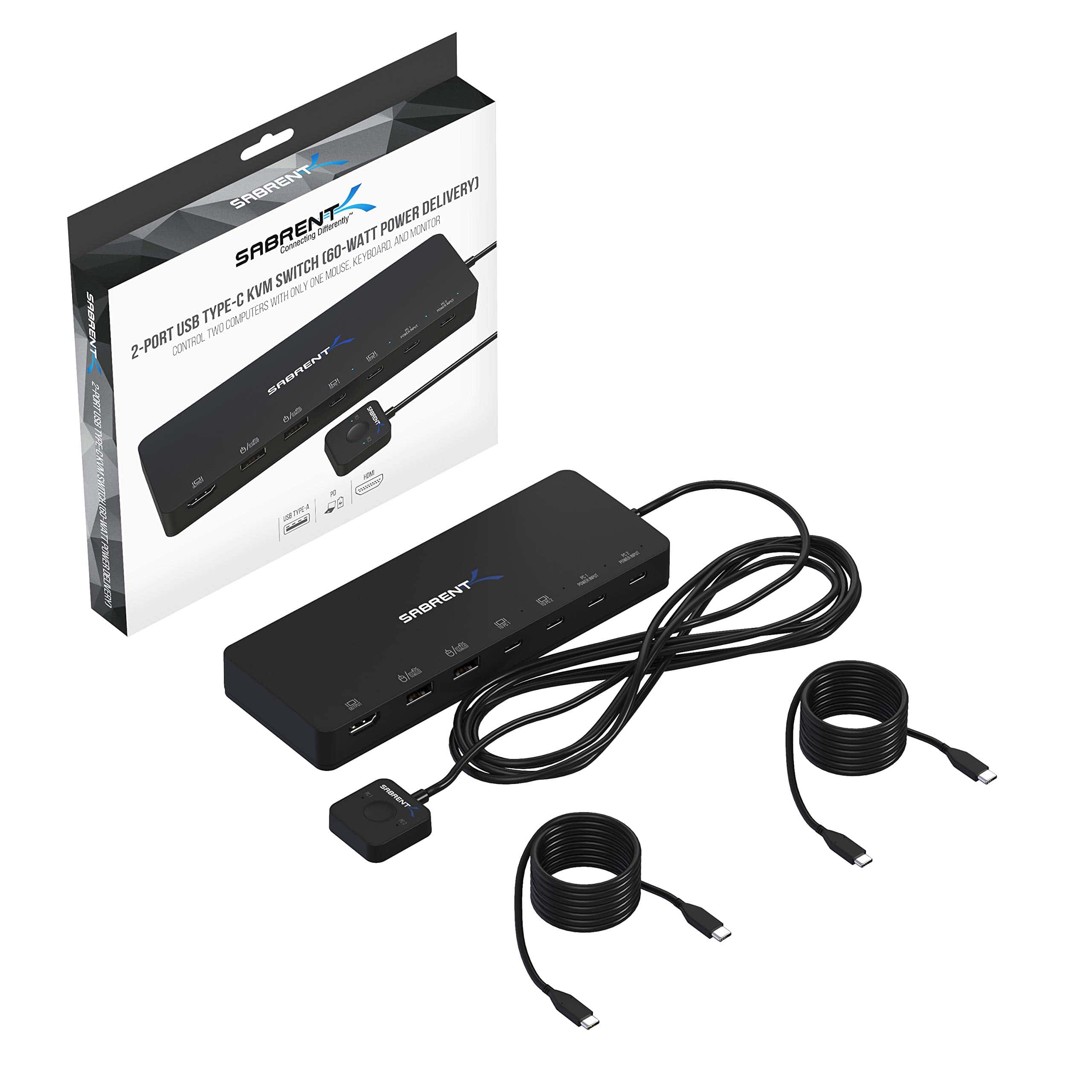 SABRENT 2 Puertos USB Tipo C Conmutador KVM con Opción de - Image 8