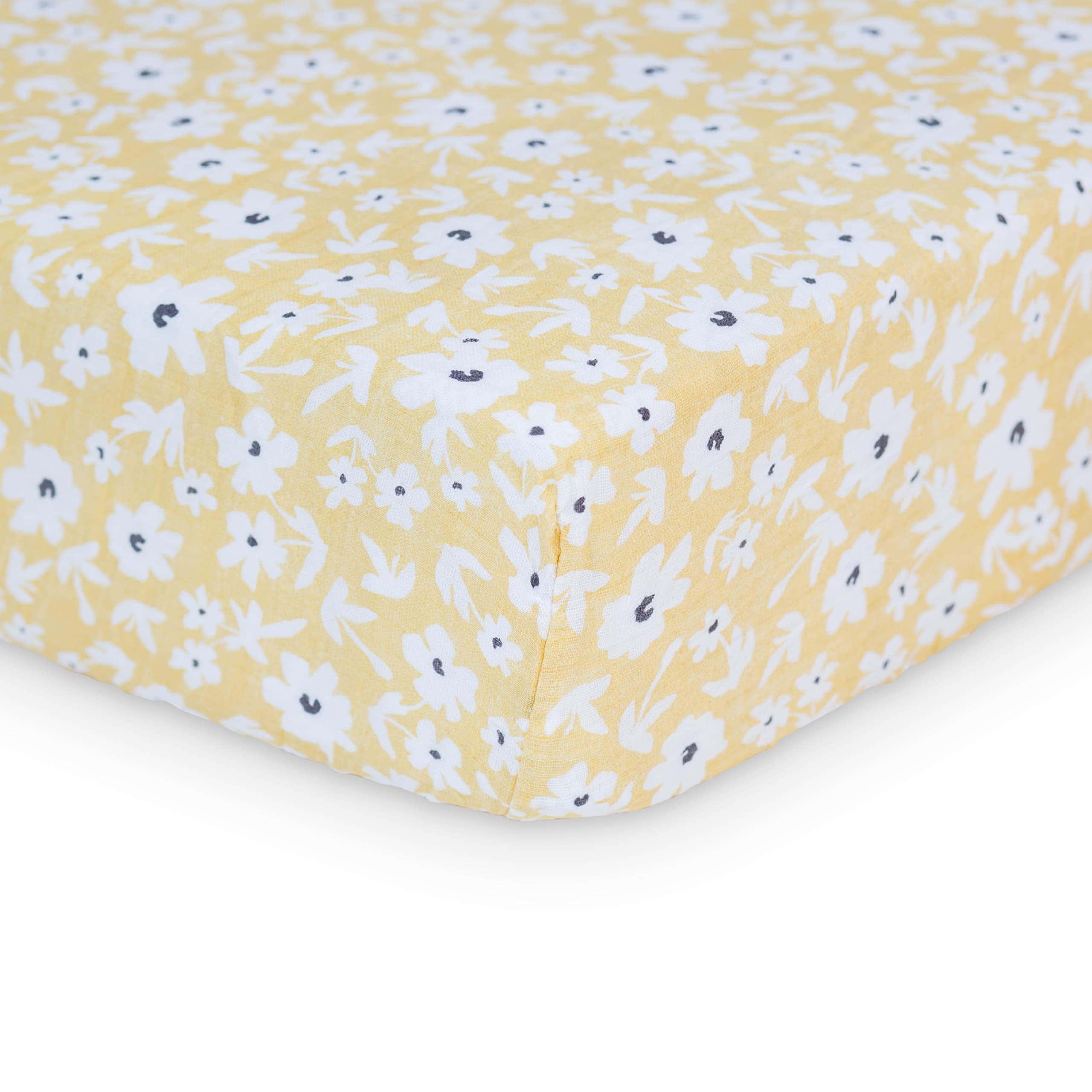 Sábanas de Cuna de Muselina Lulujo - Sábanas -Amarillo Wildf