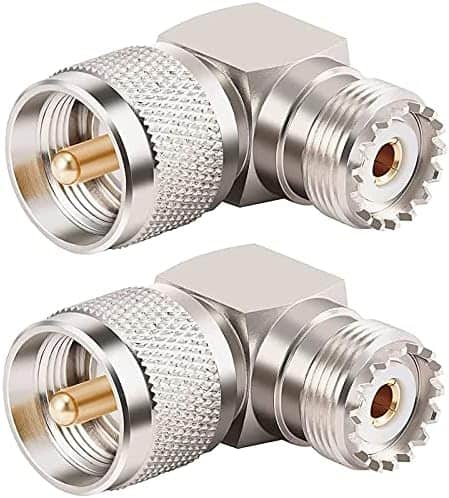 Adaptadores MOOKEERF 2pzas Macho PL259 a Hembra UHF -Plata