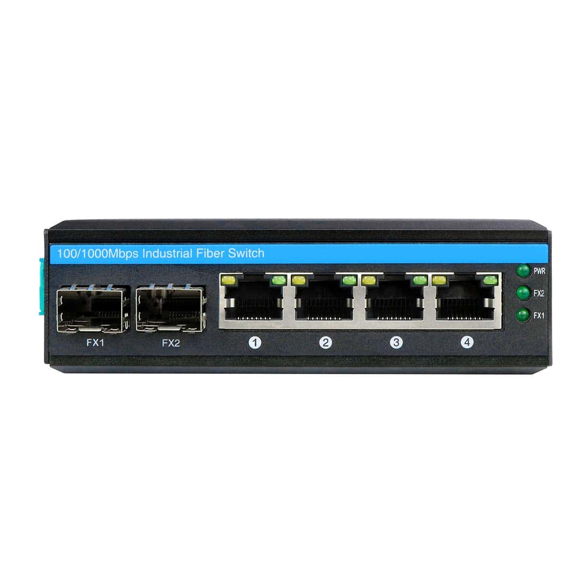 Switch De Red De Fibra Industrial Olycom De 6 Puertos Poe+