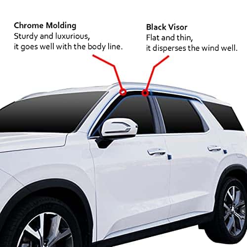 AUTOCLOVER Tape-On Rain Guards Window Visors 6 Pcs Set for - Image 8