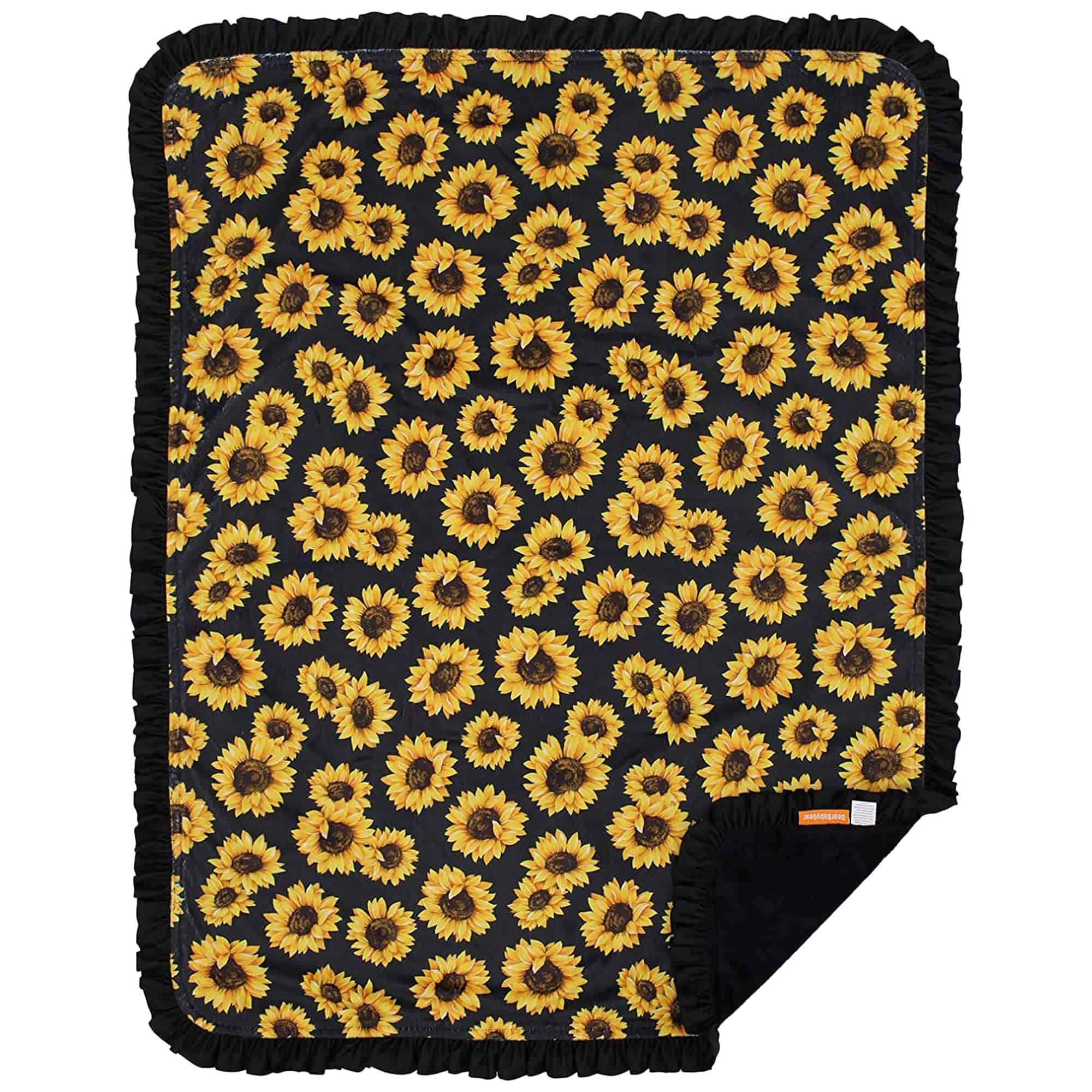 Manta Reversible para Bebé - Manta Suave -Amarillo con Negro