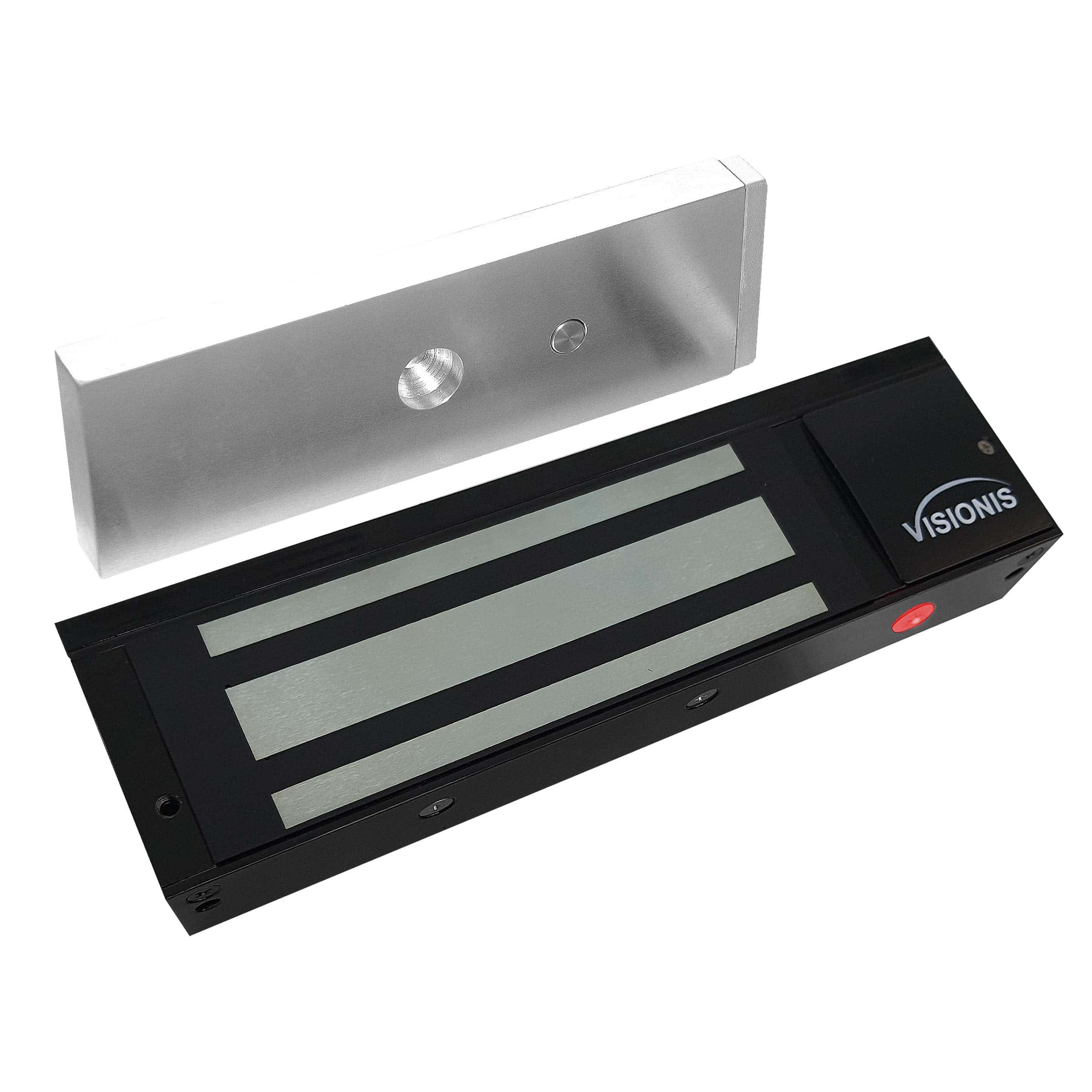 Cerradura Electromagnética Negra de 1200 lbs con Sensor LED