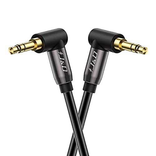 Cable auxiliar J&D 3.5mm Audio MP3 15 pies Compatible -Negro