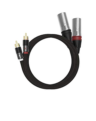 Cable RCA a XLR khadas 1m Profesional para Audio -Negro