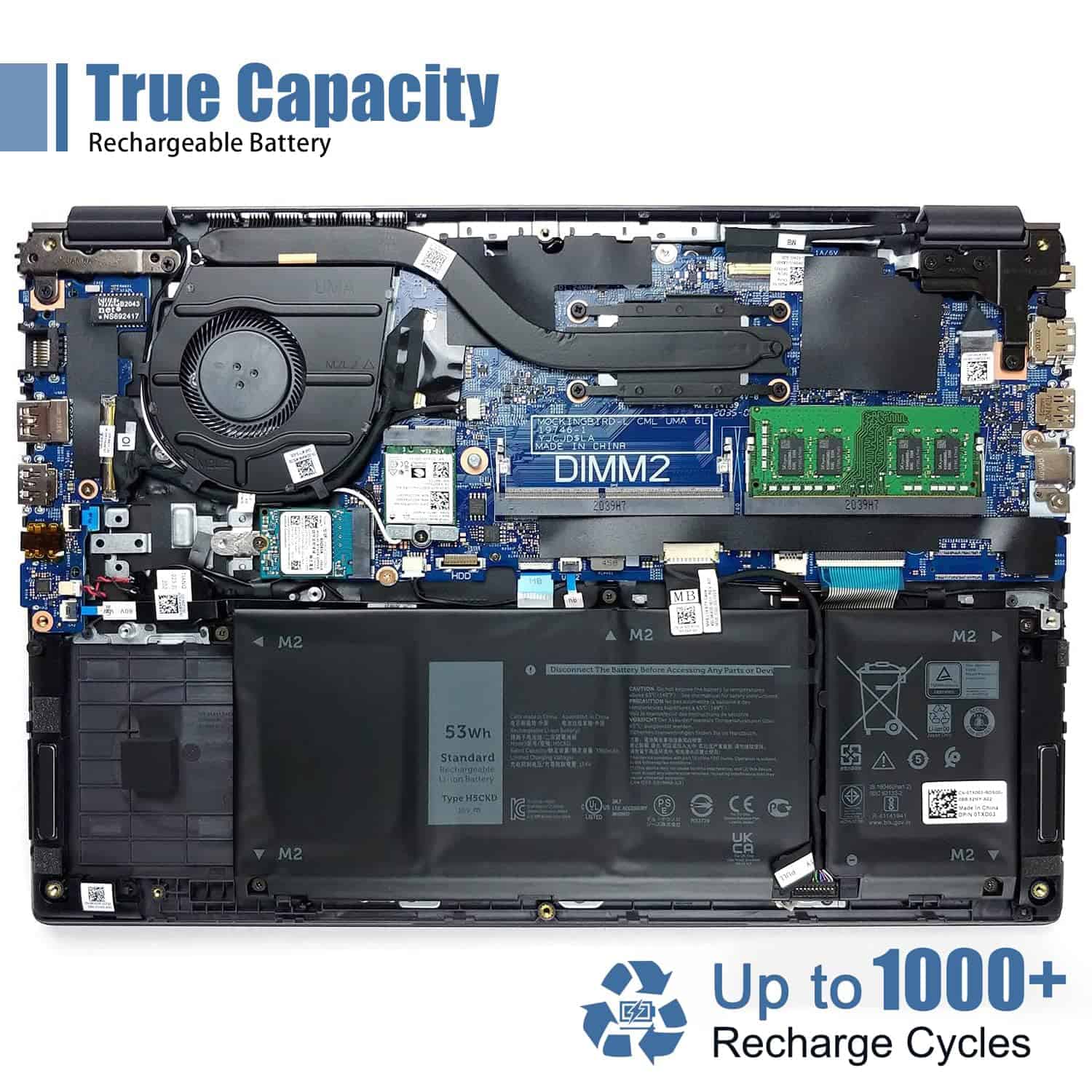Batería de Laptop VANPIR H5CKD, 15V 53Wh 3360mAh Compatible - Image 7