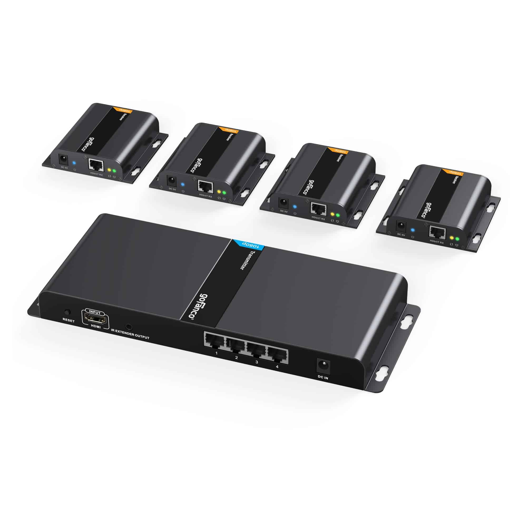 Kit Divisor Extensor HDMI gofanco 1080p 1x4 sobre IP