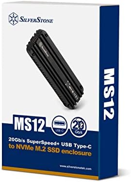 Disco duro USB-C Silverstone MS12 20Gbps Gen2x2 -Negro
