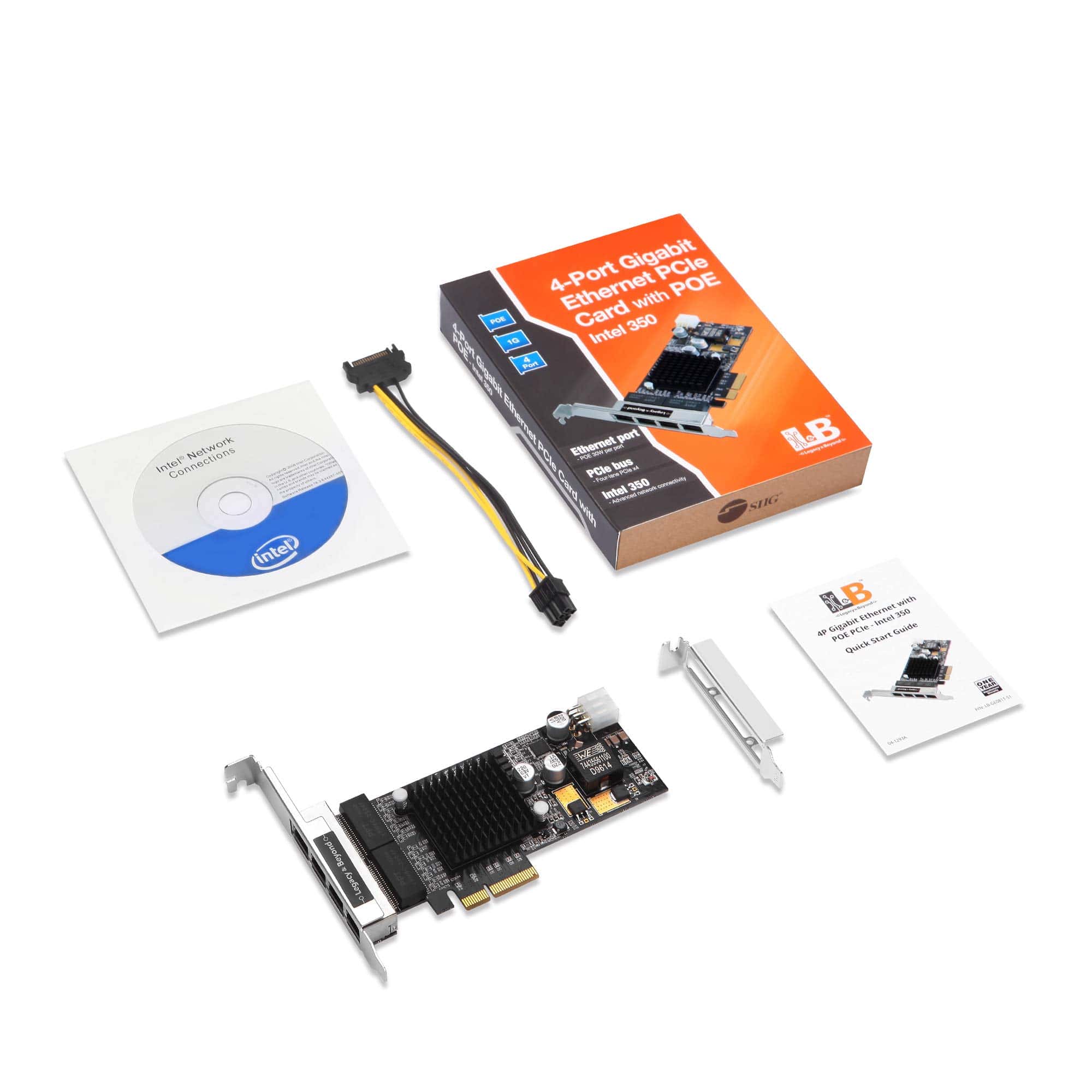 Tarjeta PCIe SIIG de 4 Puertos Ethernet Gigabit con PoE - Image 10