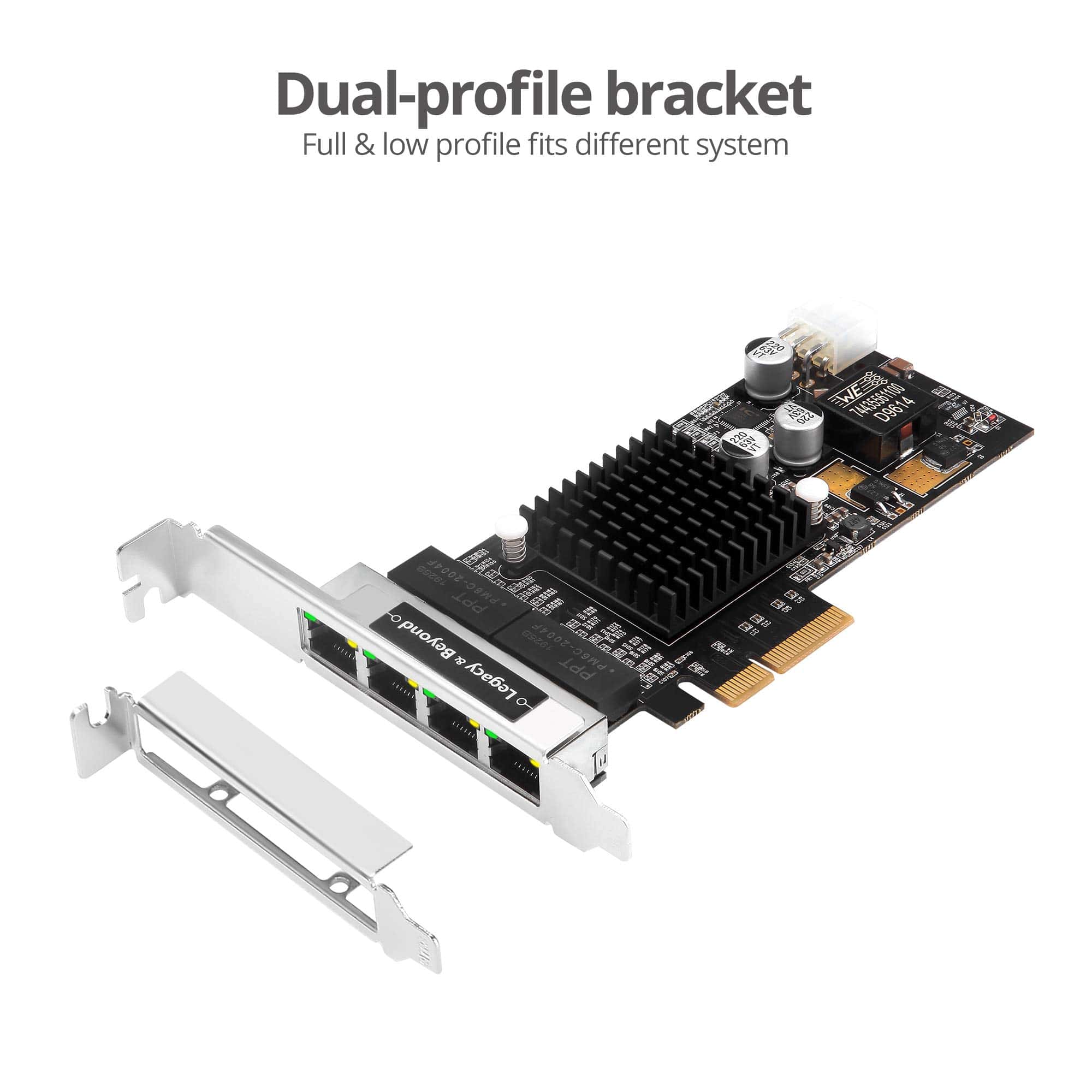 Tarjeta PCIe SIIG de 4 Puertos Ethernet Gigabit con PoE - Image 8