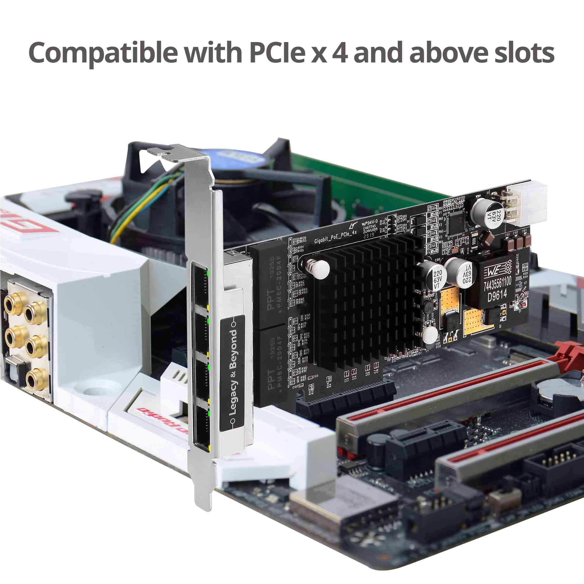 Tarjeta PCIe SIIG de 4 Puertos Ethernet Gigabit con PoE - Image 9