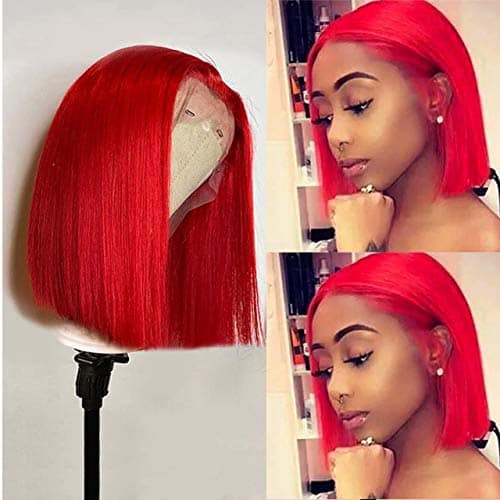 Pelucas Bob Rojas de Cabello Humano Liso de 16 pulgadas