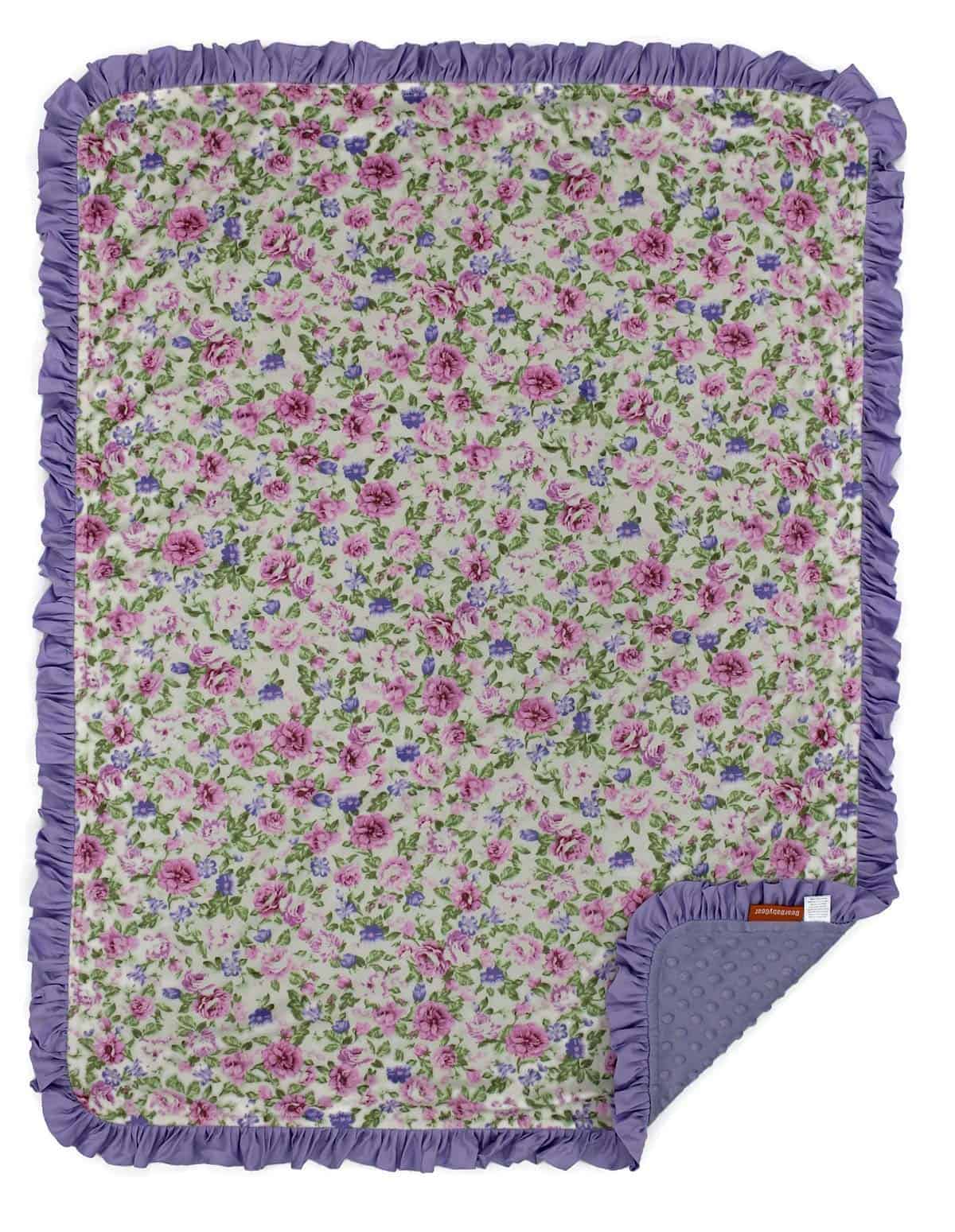 Manta de bebé de lujo con estampado floral - Reversible,