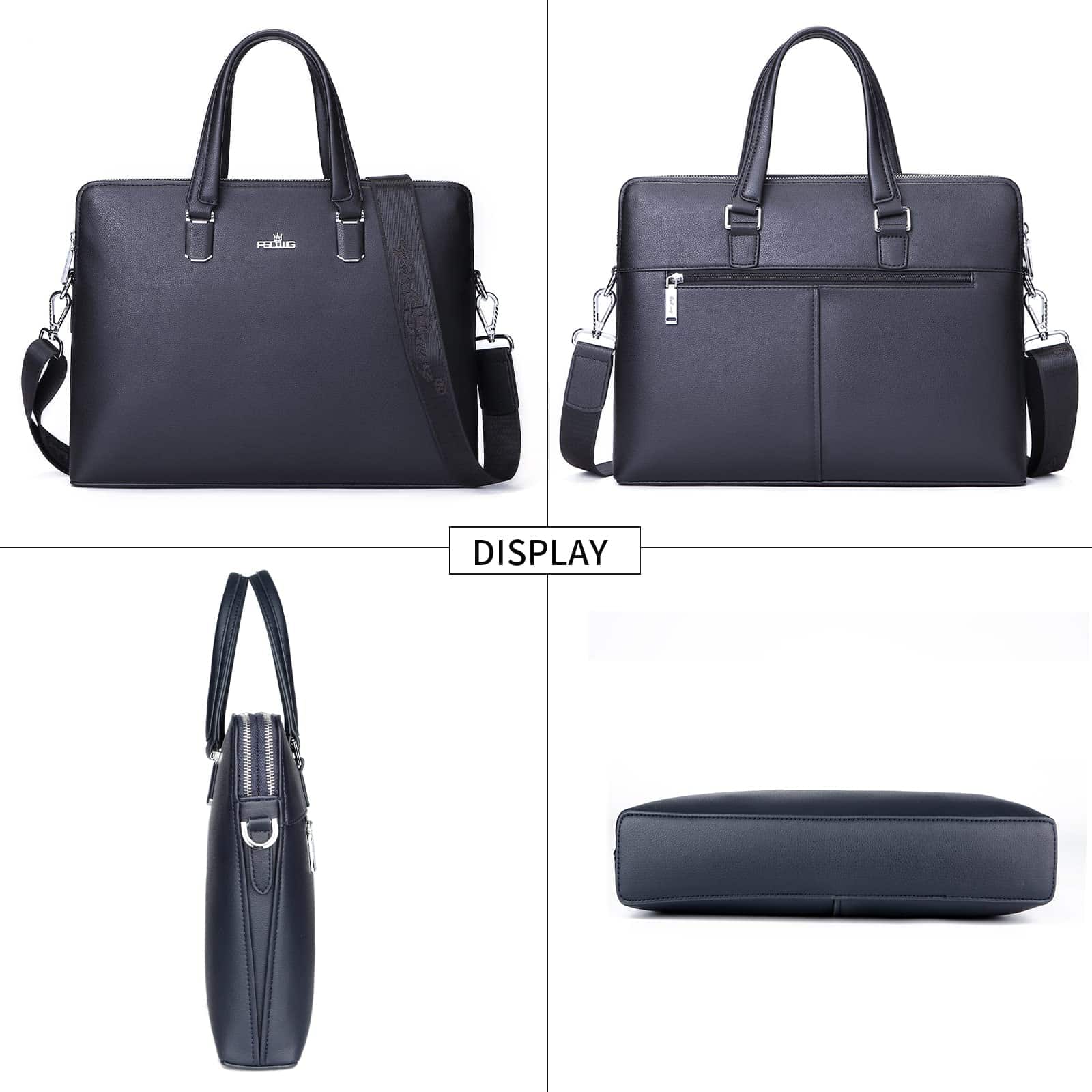 Bolso de Negocios de Cuero Maletín de Hombro para Laptop - Imagen 4