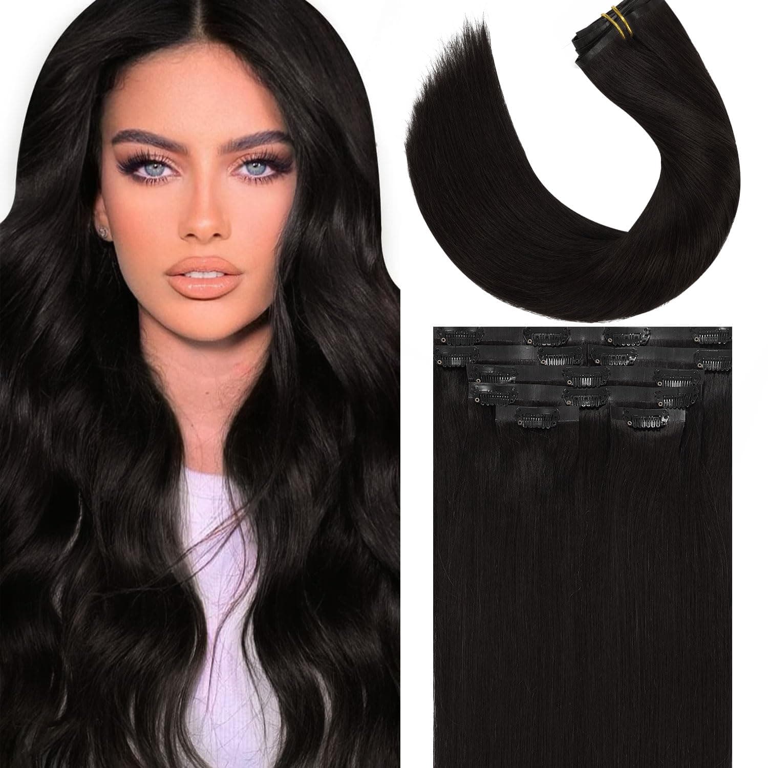 Lacer Hair Extensiones de Cabello Clip en Pelo Humano