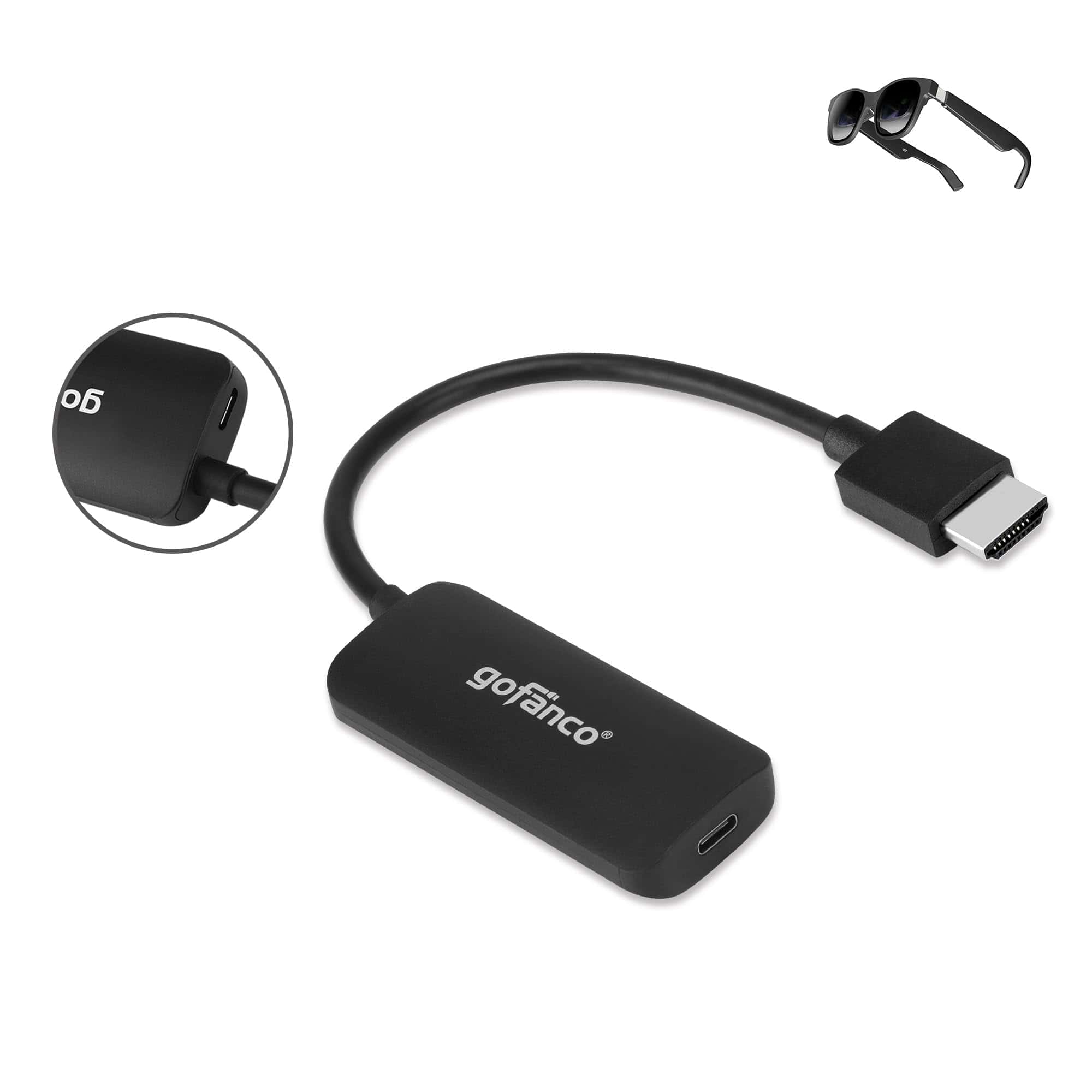 Convertidor gofanco HDMI 2.0 a USB C (HDMI a Monitor USB-C)